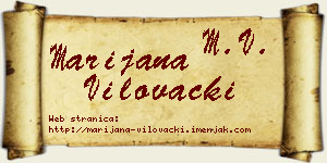 Marijana Vilovački vizit kartica